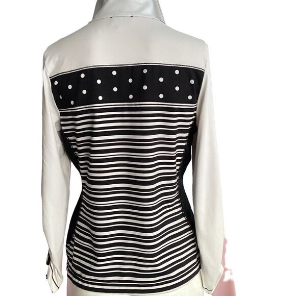 Bylyse medium black and white athletic top jacket. 0645 - Picture 7 of 9